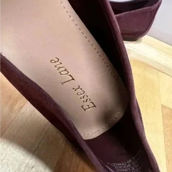 Essex Lane Loafer El-Aleanor Deep Wine Suede Crocodile Size 7.5 New in … - Picture 8 of 10